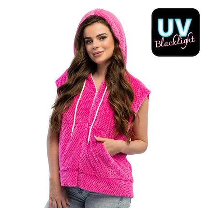 Roze Vest Neon Fluffy