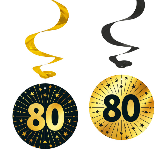 80 ans Décoration suspendue 4pcs