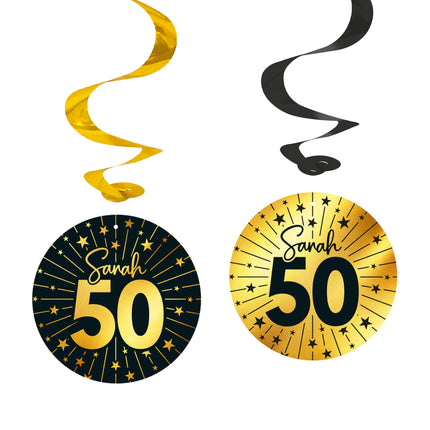 50 ans Décoration suspendue Sarah 4pcs