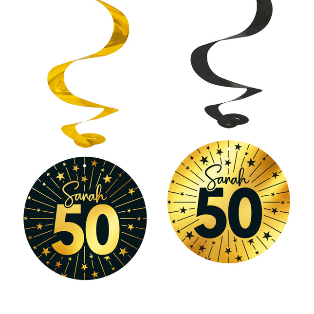 50 ans Décoration suspendue Sarah 4pcs