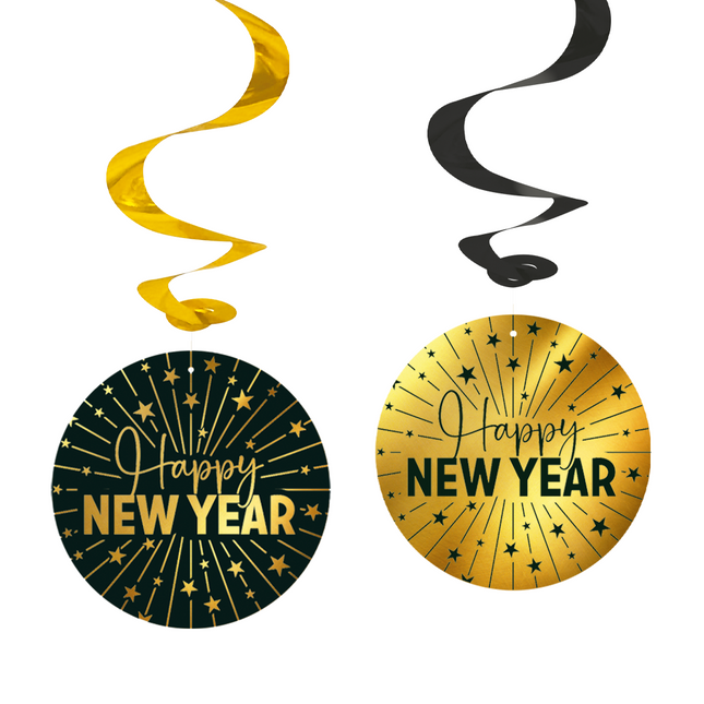 Décoration suspendue Happy New Year 4pcs