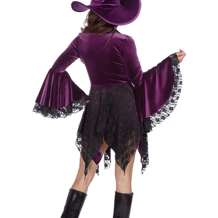 Robe de sorcière violette pour dames