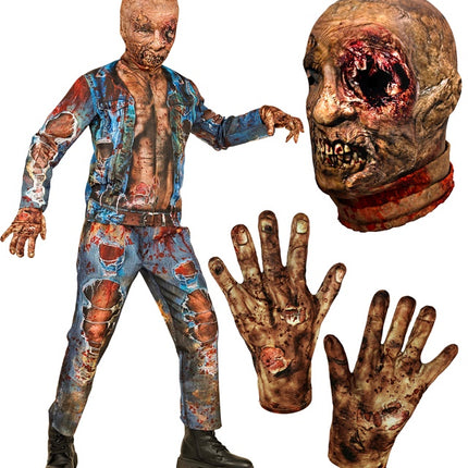 Costume de zombie enfant Jeans Blood