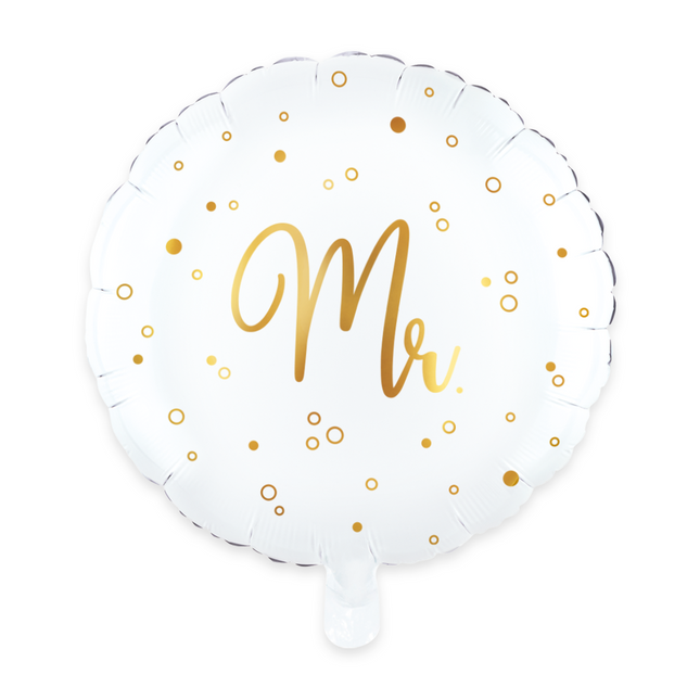 Ballon de mariage à l'hélium "Mr" vide 45cm