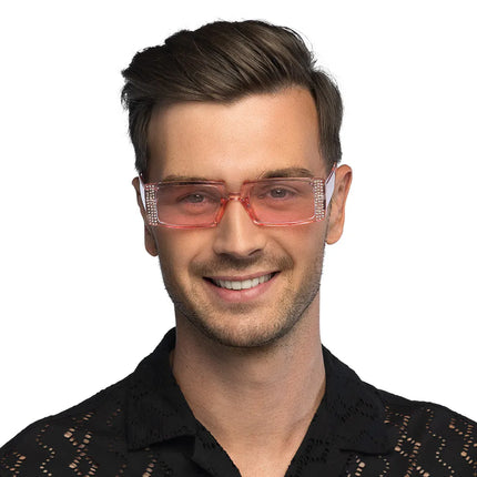 Lunettes de fête Escape roses