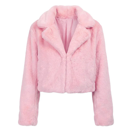 Veste Fluffy rave rose pâle (M/L)