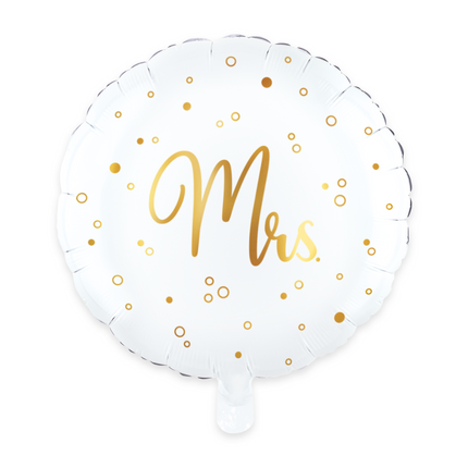 Ballon de mariage à l'hélium "Mrs" vide 45cm
