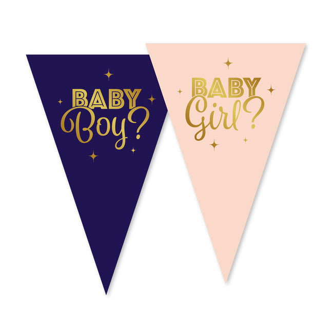 Drapeaux PET 10 m drapeaux 20x30 cm - Dévoilement du sexe