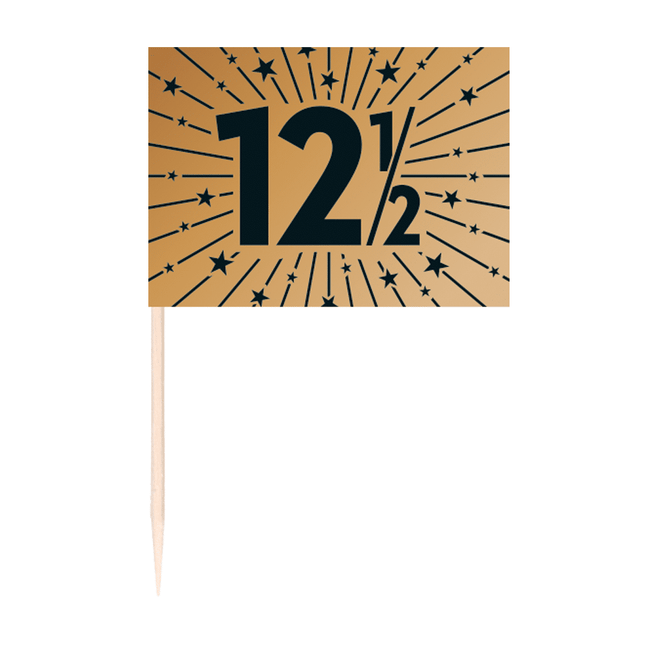 50 pics à drapeau - '12.5' en cuivre