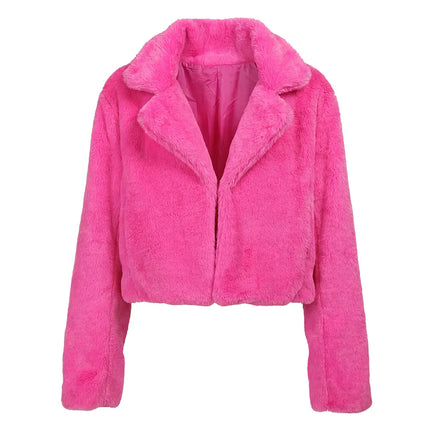 Veste Fluffy rave rose fluo (M/L)
