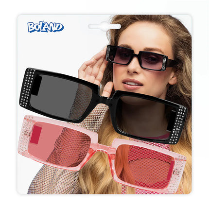Lot de 2 lunettes de fête Escape (noir et rose)