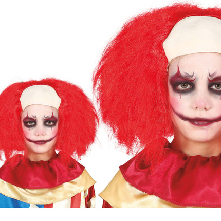 Perruque rouge Clown enfant