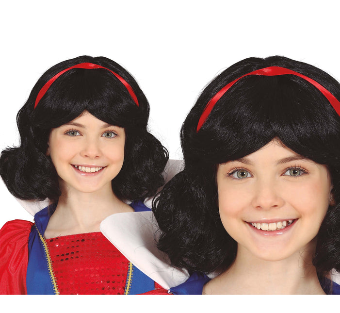 Perruque noire cheveux courts enfant