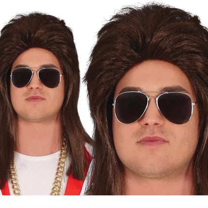 Perruque 80s Aso Longue Marron