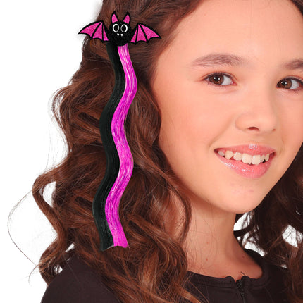 Extension de cheveux de chauve-souris noir violet 40cm