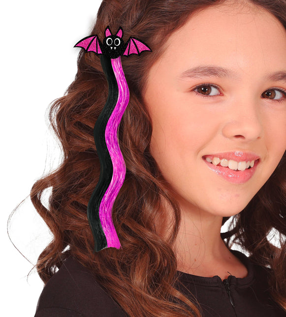 Extension de cheveux de chauve-souris noir violet 40cm