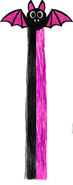 Extension de cheveux de chauve-souris noir violet 40cm