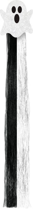 Extension de cheveux pour Halloween Fantôme Noir Blanc 40cm