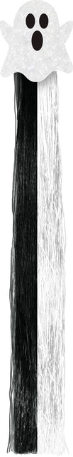 Extension de cheveux pour Halloween Fantôme Noir Blanc 40cm