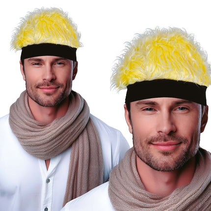 Bandeau de perruque jaune pour adultes