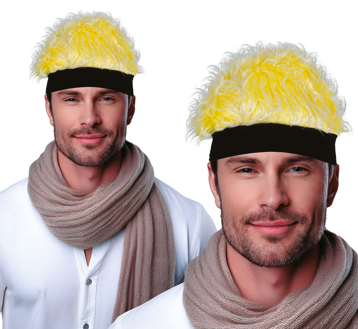 Bandeau de perruque jaune pour adultes