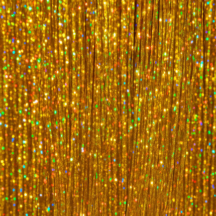 Extension de cheveux dorée pailletée 50cm 3pcs