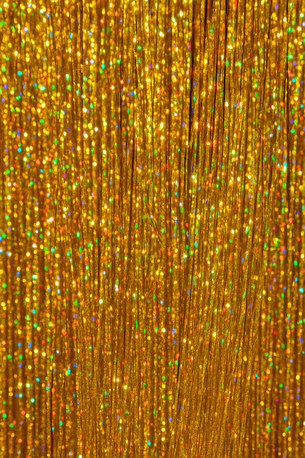 Extension de cheveux dorée pailletée 50cm 3pcs