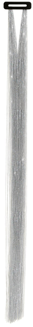 Extension de cheveux argentée pailletée 50cm 3pcs