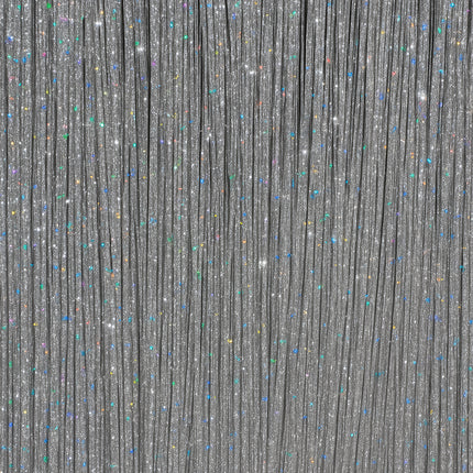Extension de cheveux argentée pailletée 50cm 3pcs