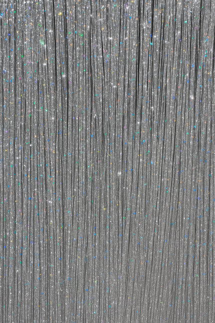 Extension de cheveux argentée pailletée 50cm 3pcs