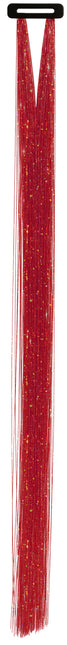 Extension de cheveux rouges pailletés 50cm 3pcs