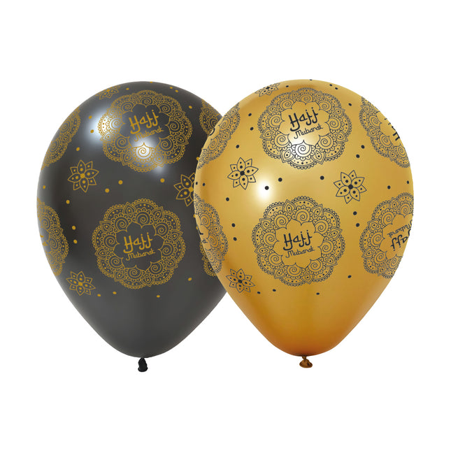 Ballons « Hajj Mubarak » 31 cm, lot de 6