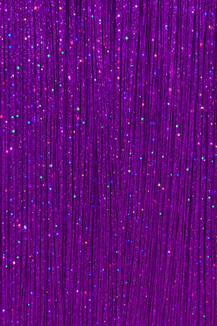 Extension de cheveux violette pailletée 50cm 3pcs