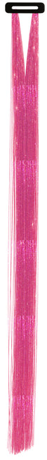 Extension de cheveux rose pailleté 50cm 3pcs