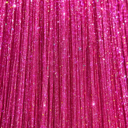 Extension de cheveux rose pailleté 50cm 3pcs