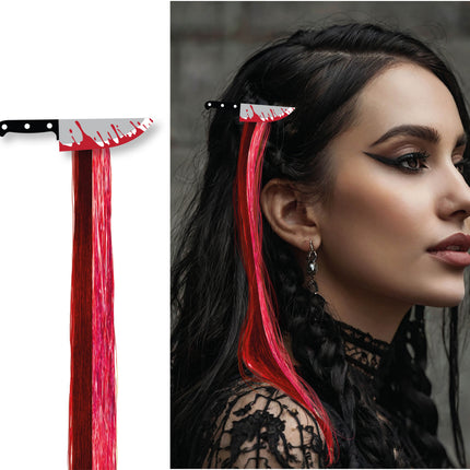 Barrette d'Halloween en forme de couteau