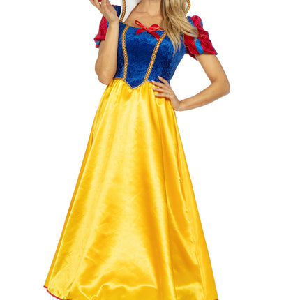 Robe Blanche-Neige Bleu Jaune Dames