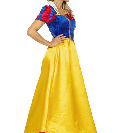 Robe Blanche-Neige Bleu Jaune Dames