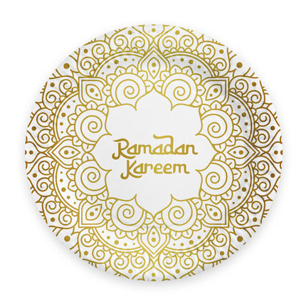 Assiettes « Ramadan Kareem » 23 cm, lot de 8