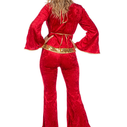 Ensemble disco pailleté rouge/doré