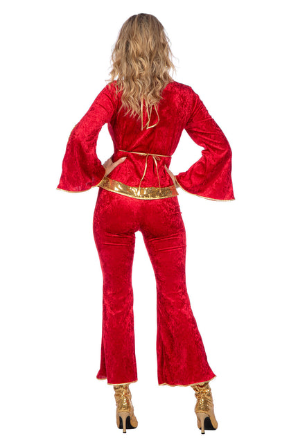 Ensemble disco pailleté rouge/doré