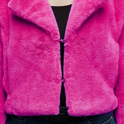Veste Fluffy rose rave (M/L)