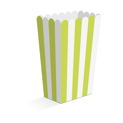 Lime Groene Popcorn Bakjes 13,5cm 8st