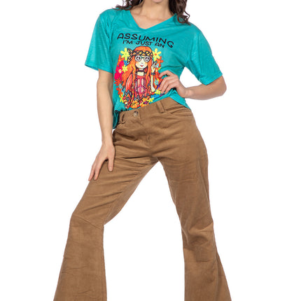 T-shirt hippie bleu (V)