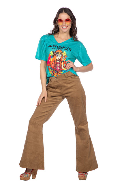 T-shirt hippie bleu (V)