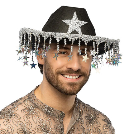 Chapeau de cowboy Stargazing noir