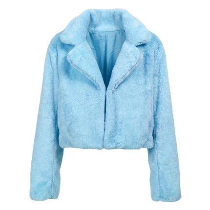 Veste Fluffy rave bleu clair (M/L)