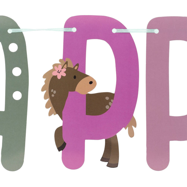 Joyeux anniversaire Letterslinger Joyeux chevaux 1.5m