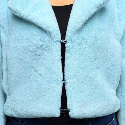 Veste Fluffy rave bleu clair (M/L)