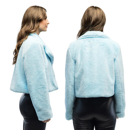Veste Fluffy rave bleu clair (M/L)